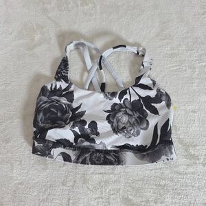 lululemon athletica Black & White Floral Energy Bra